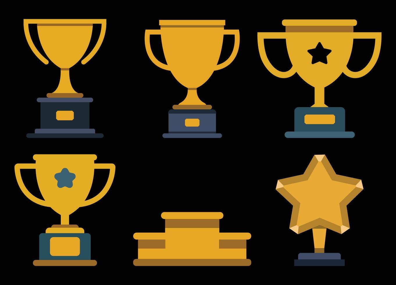 Golden Trophy Cup vector