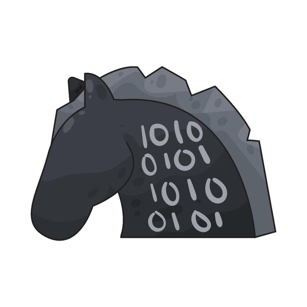 Illustration of trojan horse vector