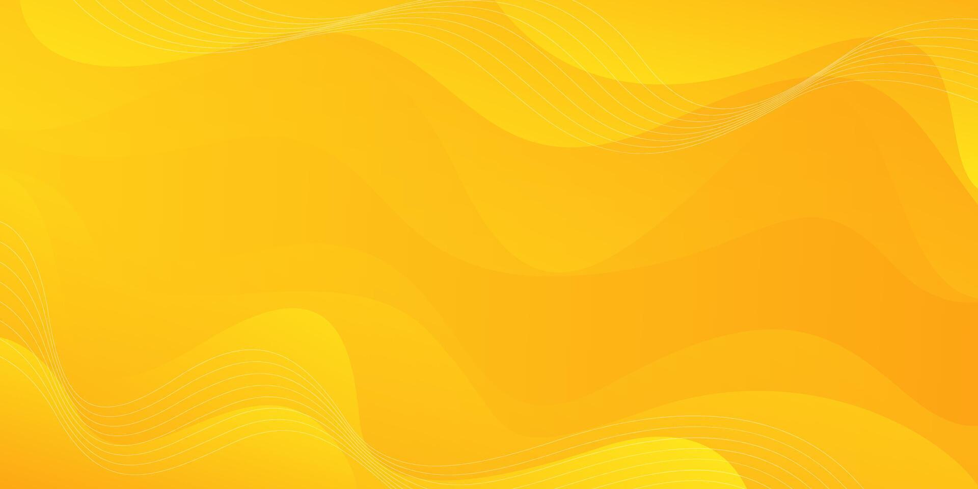 Abstract yellow fluid wave background, modern dynamic wallpaper vector