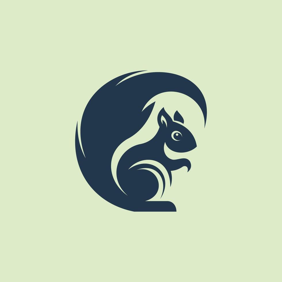 Charming Squirrel Logo For Startups vector
