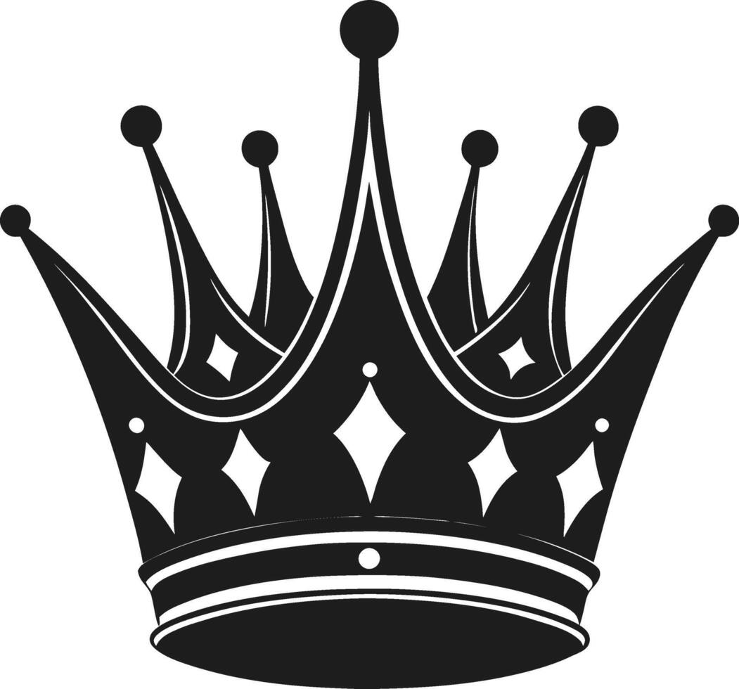 Intricately Designed Black Crown Illustration vector