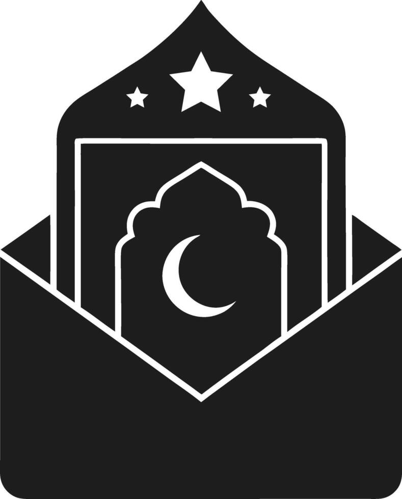 Islamic Greeting Card in Envelope - Illustration vector