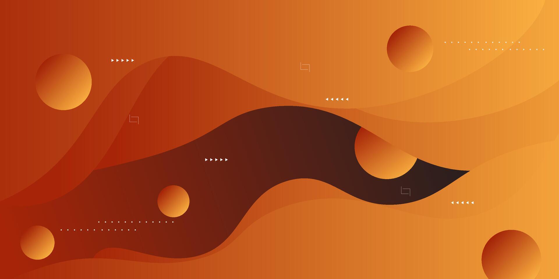 Modern dynamic orange textured background design in 3D style with wavy orange color. EPS10 vector