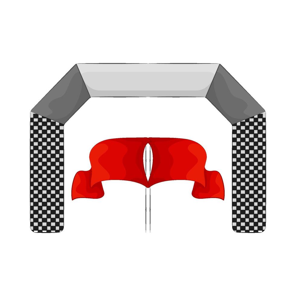 finish gate illustration vector