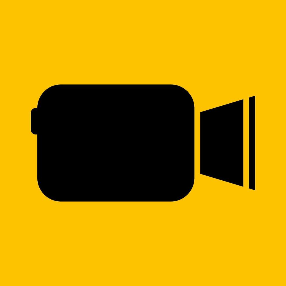 editable facetime icon logo with yellow background vector