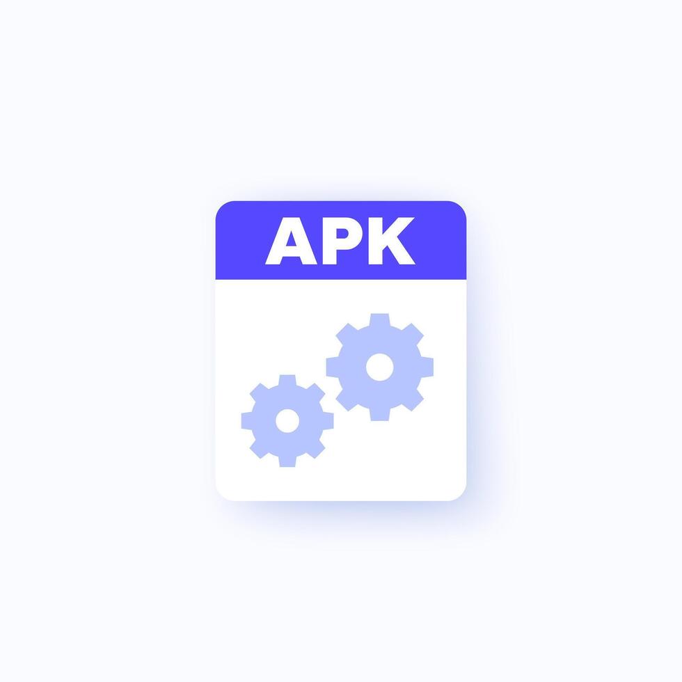 apk file icon for apps and web, vector