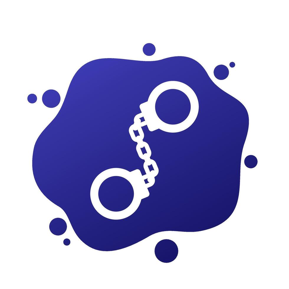 Handcuffs icon for web vector