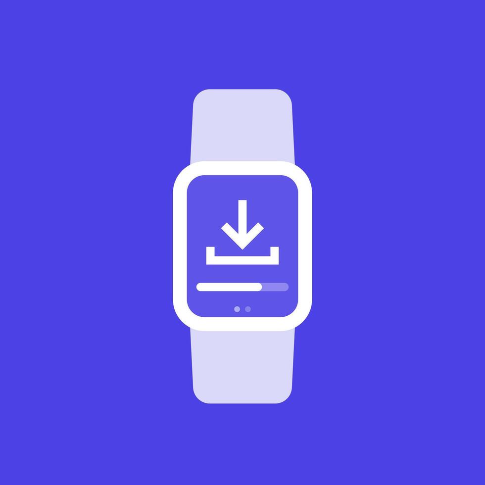 Download app icon with a smart watch vector