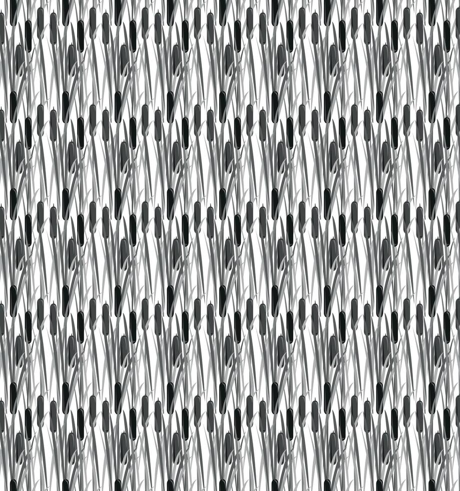 Abstract swamp grass with cattails pattern lesser bulrush narrow leaf cattail reedmace art vector