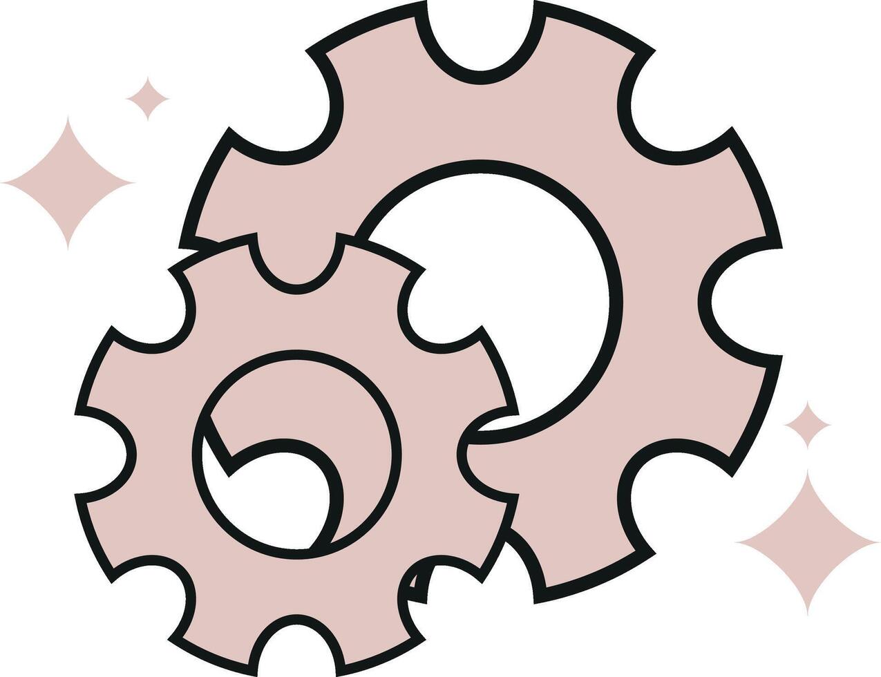 Set of icons of gear wheel, cogwheel mechanism. Settings icon vector