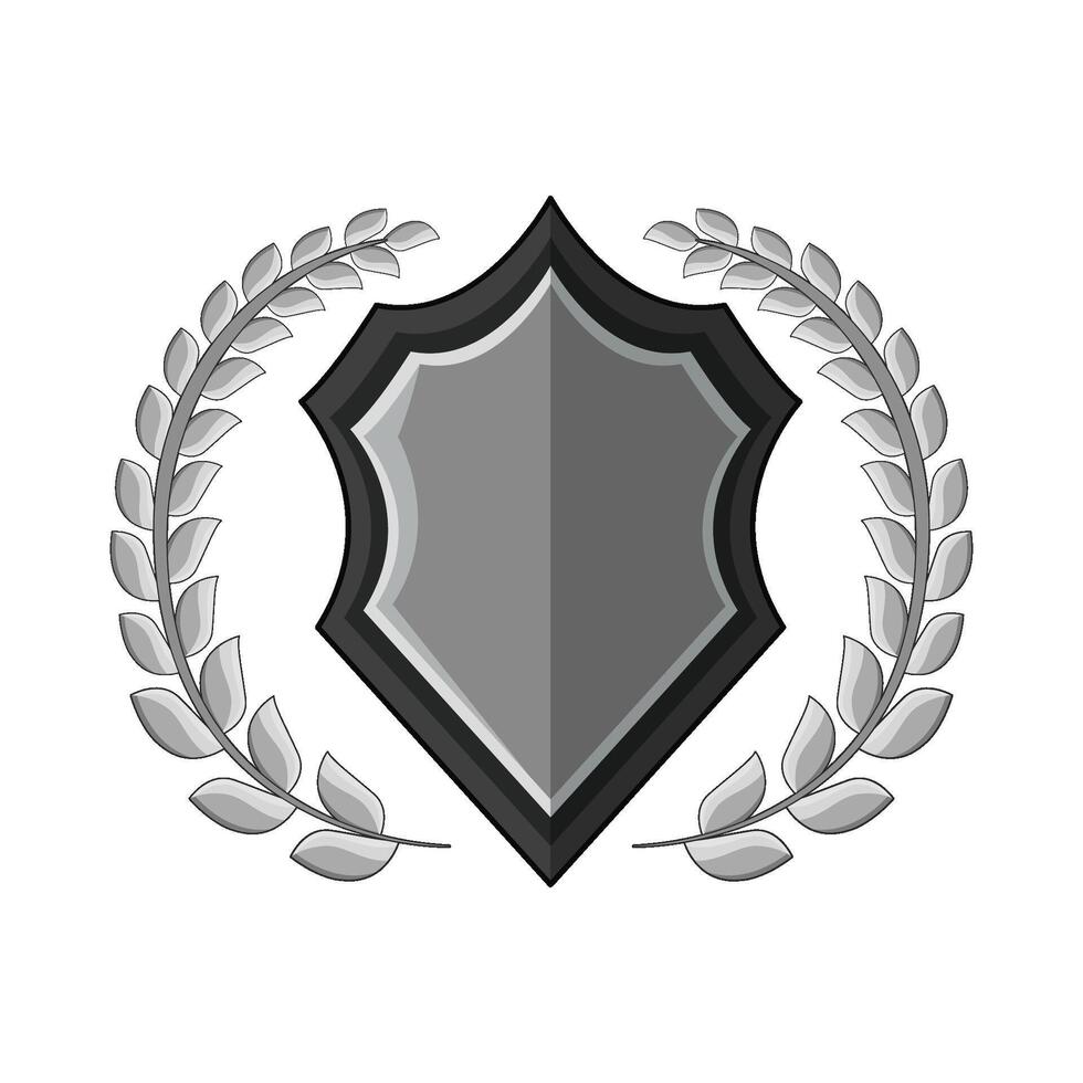 Elegant Shield with Laurel vector