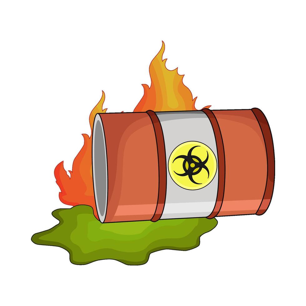 illustration of radioactive barrel container vector
