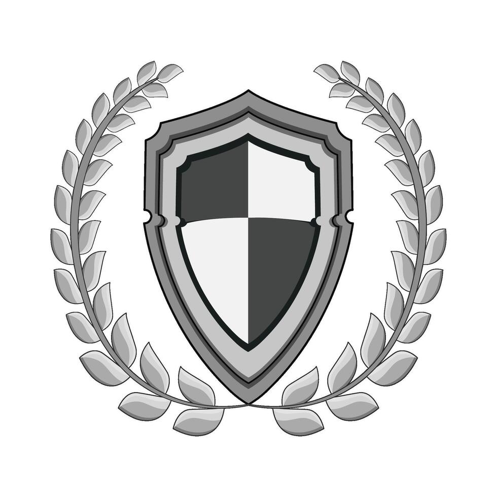 Laurel Wreath Adorning Shield vector