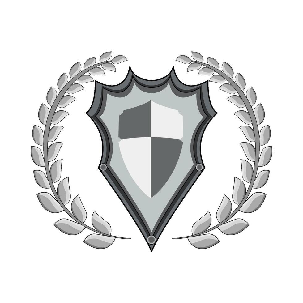 Classic Laurel Wreath and Shield vector