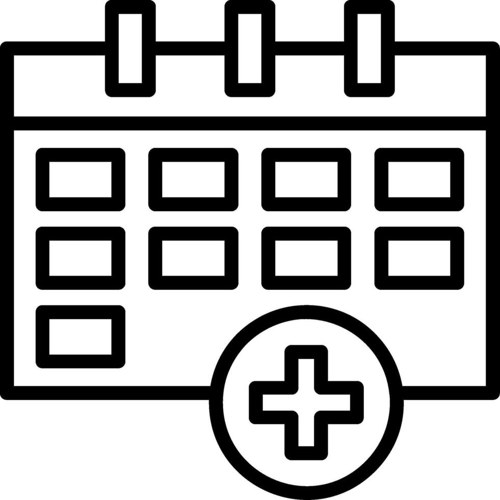 Appointment Line Icon vector