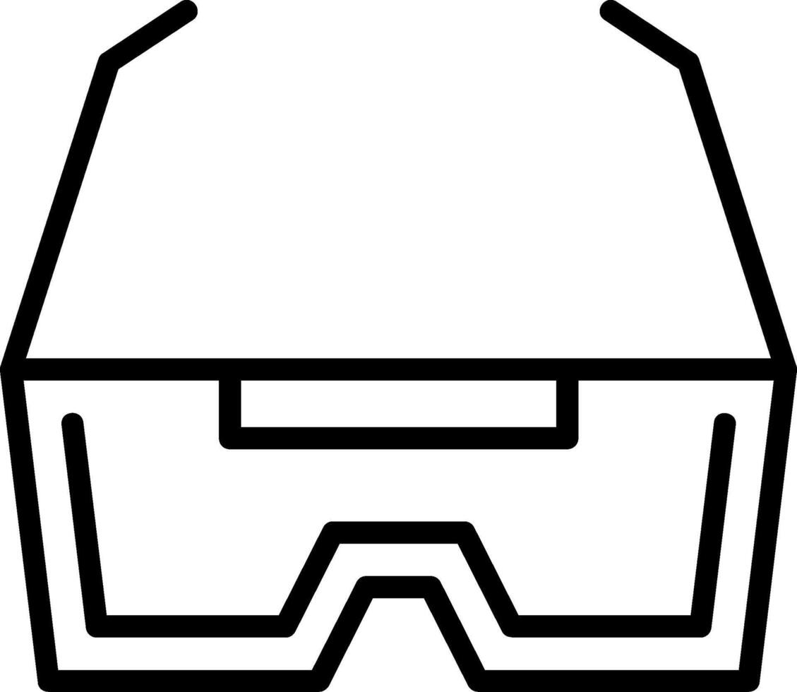 VR Glasses Line Icon vector