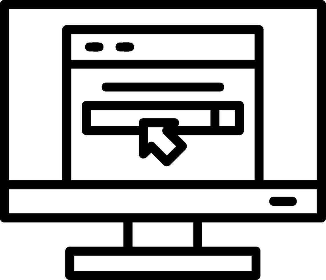 Search Engine Line Icon vector