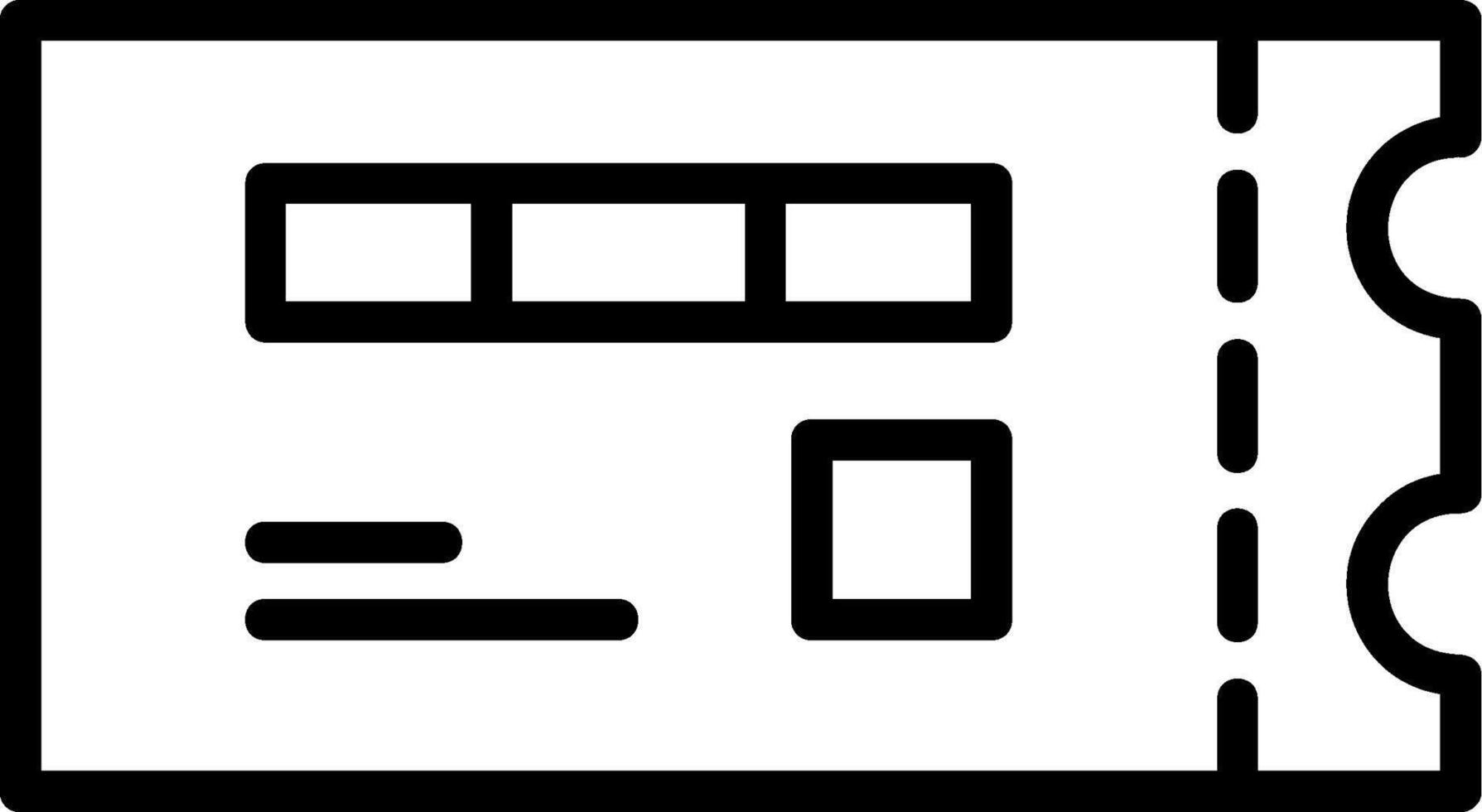 Movie Ticket Line Icon vector