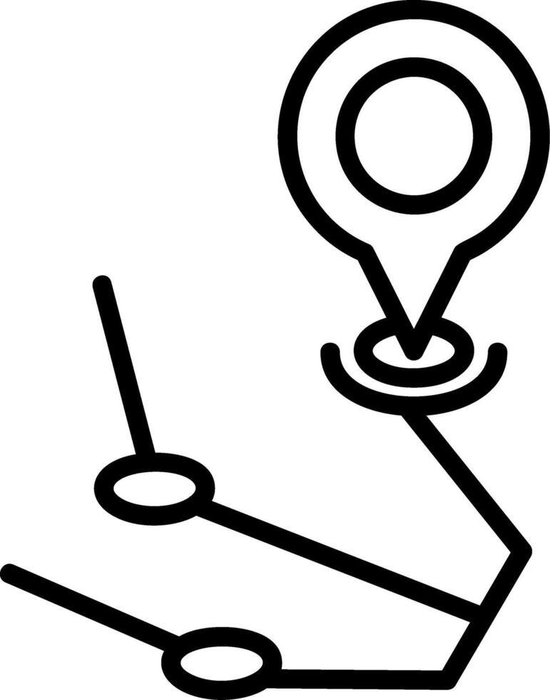 Point Destination Line Icon vector