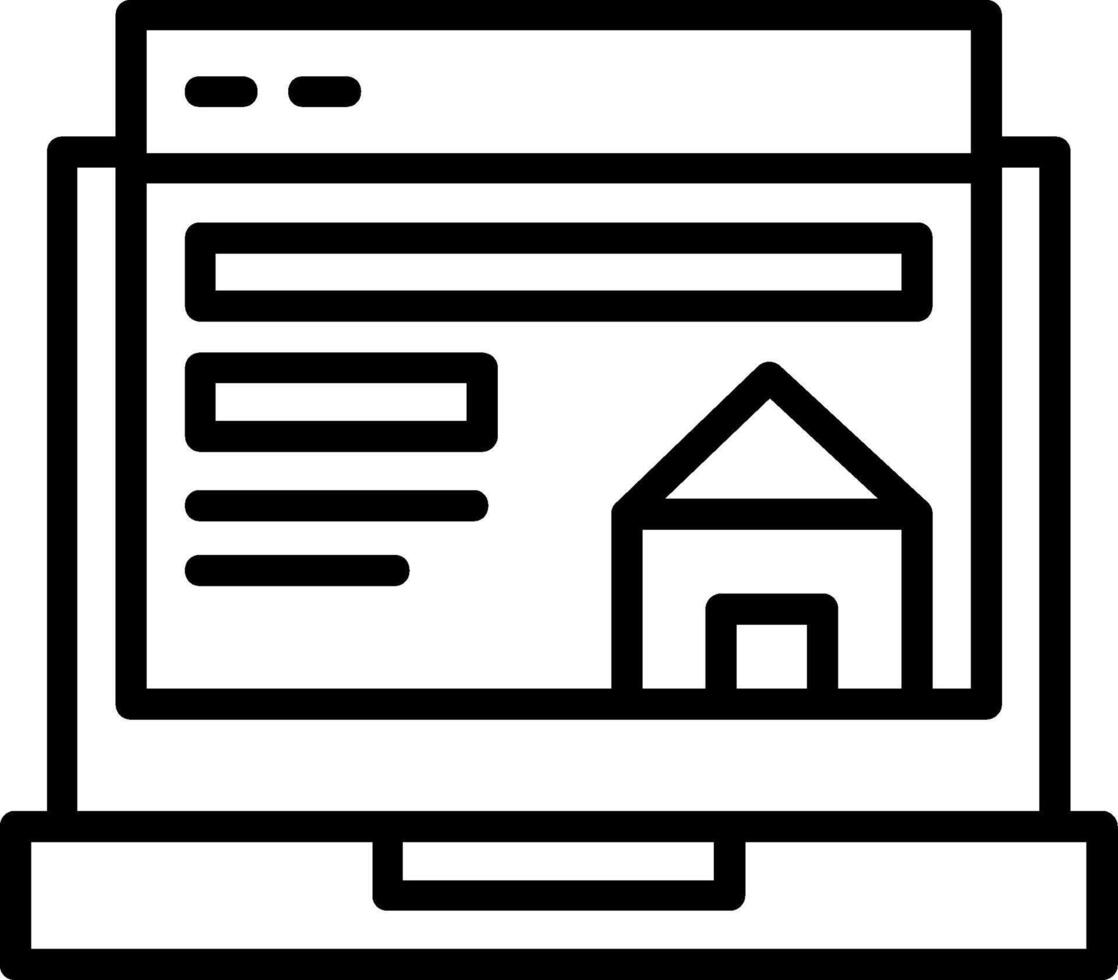 Homepage Line Icon vector