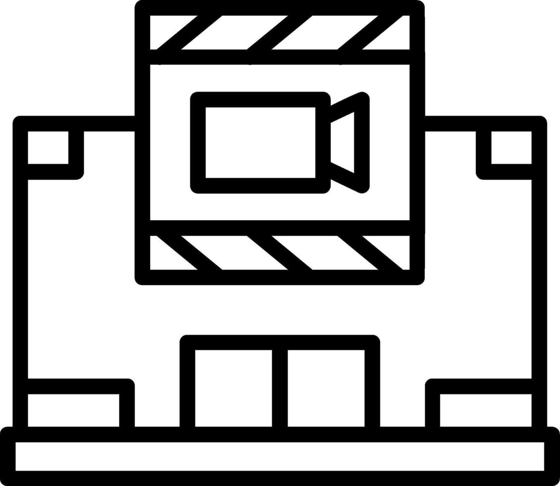 Film Studio Line Icon vector