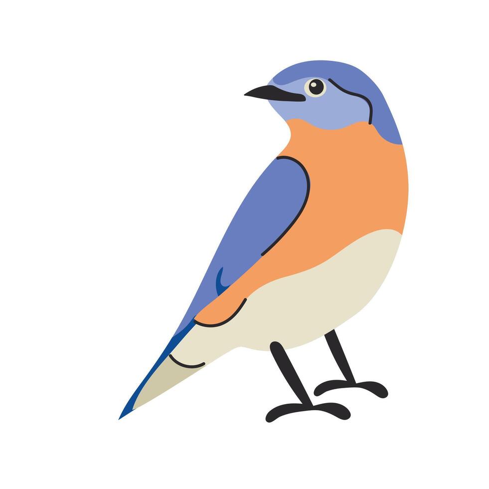 Eastern bluebird clipart avatar logotype isolated illustration vector