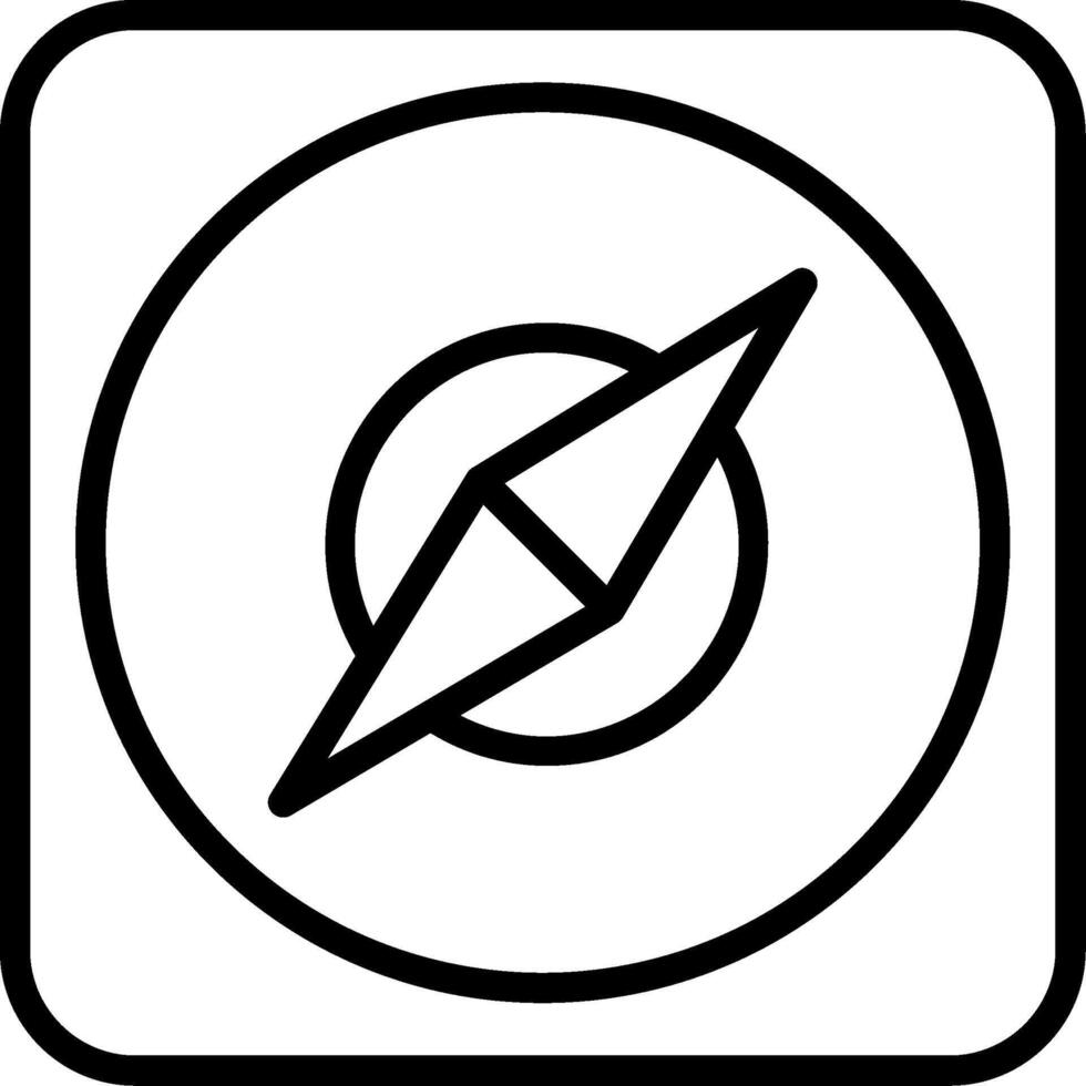 Compass App Line Icon vector