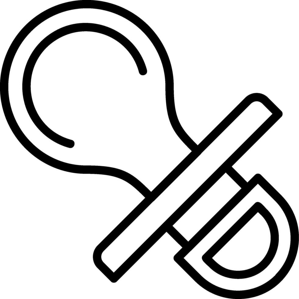 Pacifier Line Icon vector