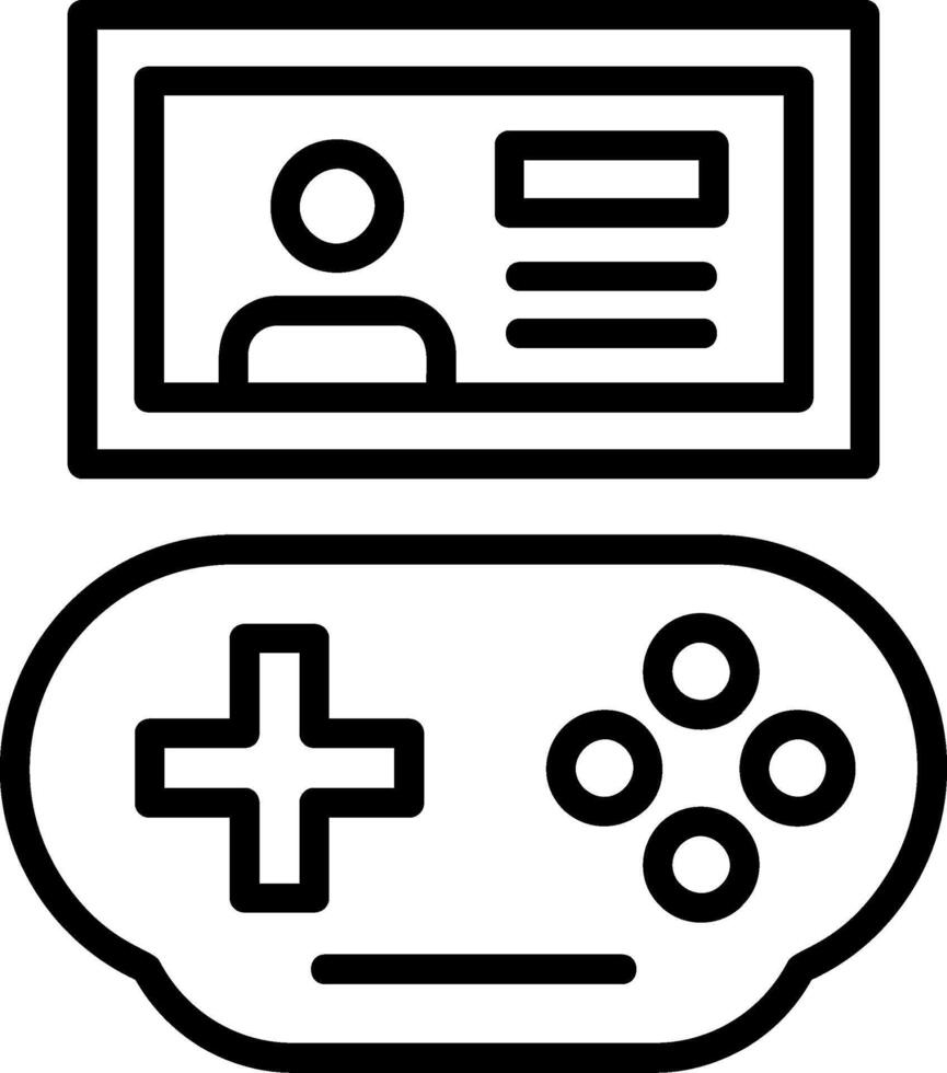 Online Game Line Icon vector