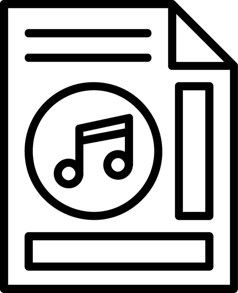 Music Line Icon vector