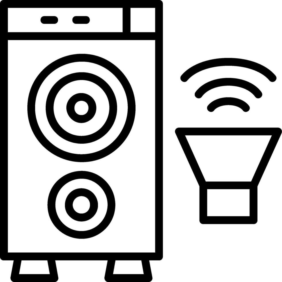 Loudspeaker Line Icon vector