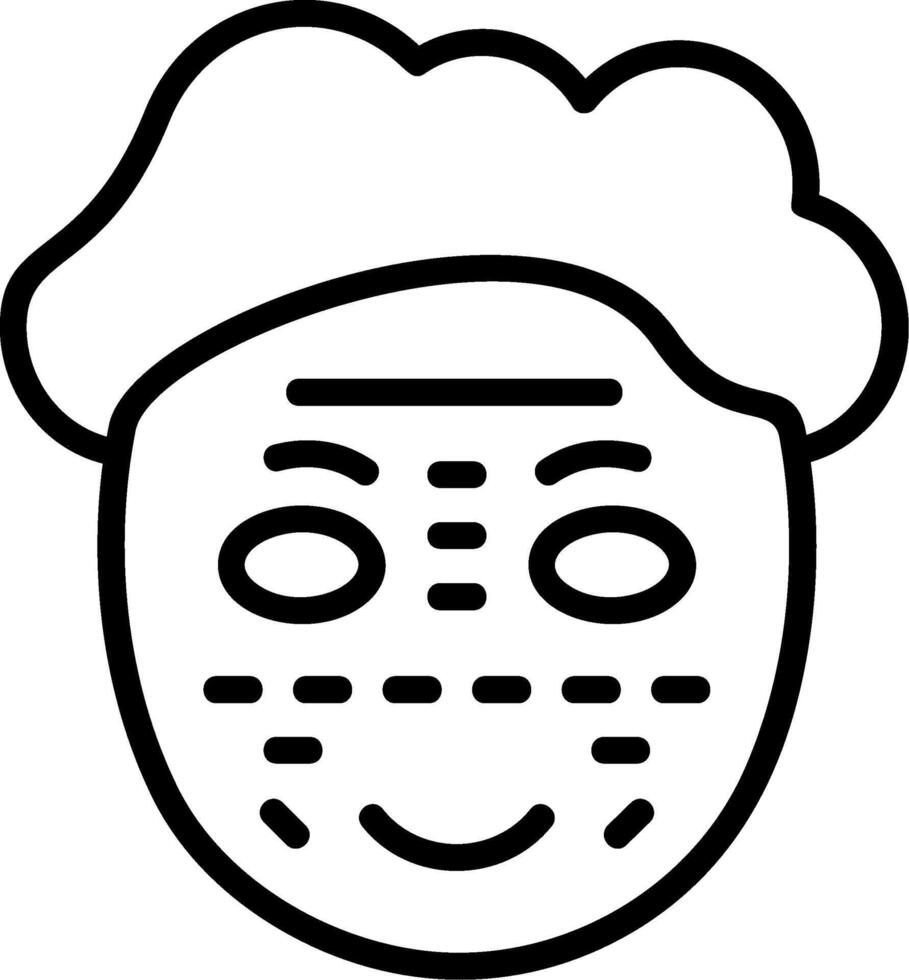 Facial Plastic Surgery Line Icon vector