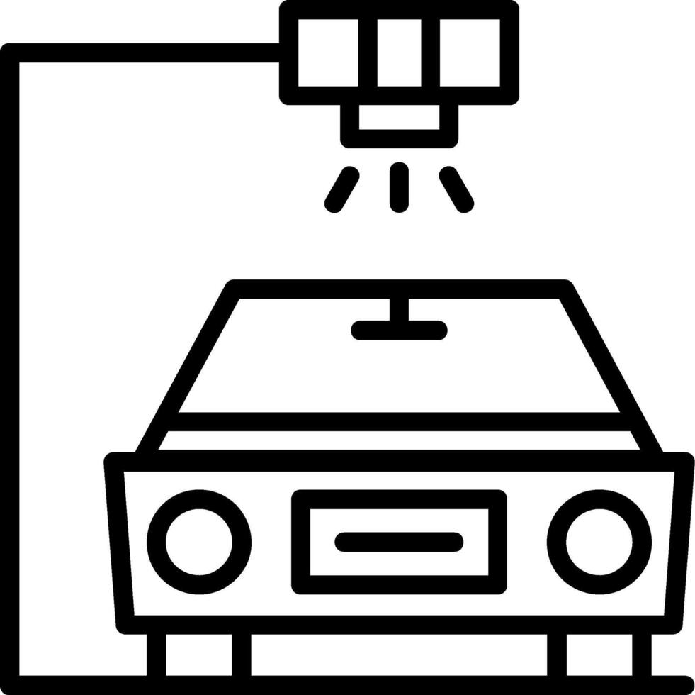 Speed Trap Line Icon vector