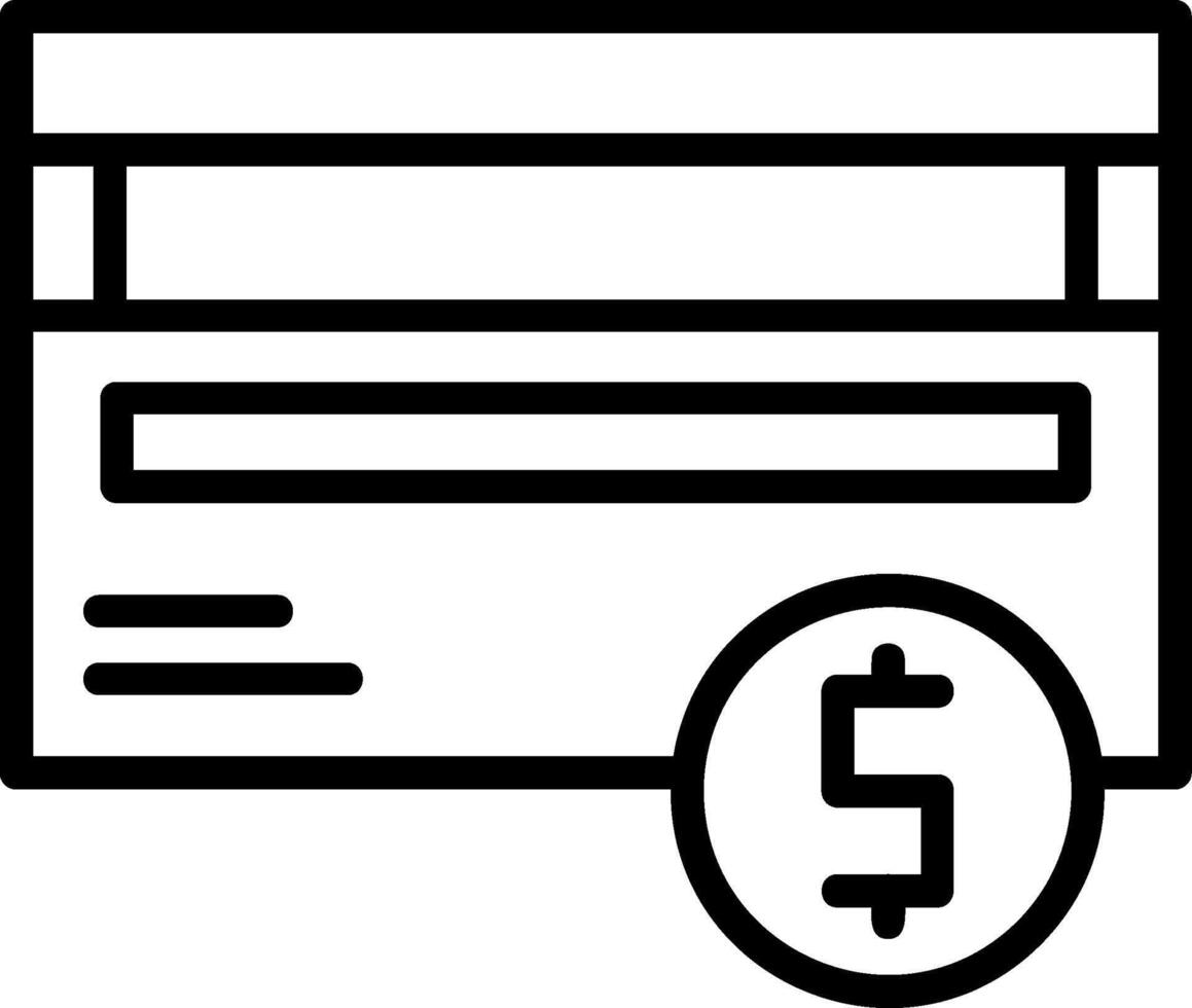 Credit Card Payment Line Icon vector