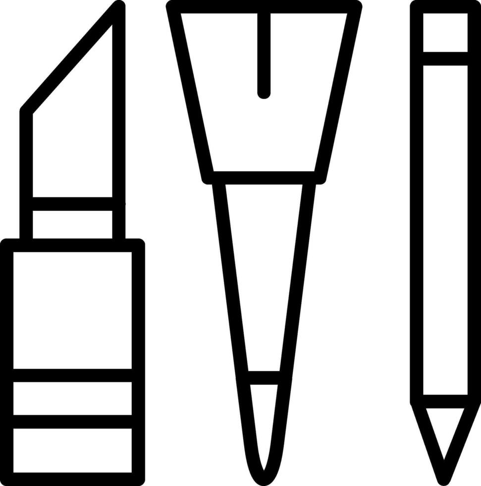 Make Up Line Icon vector