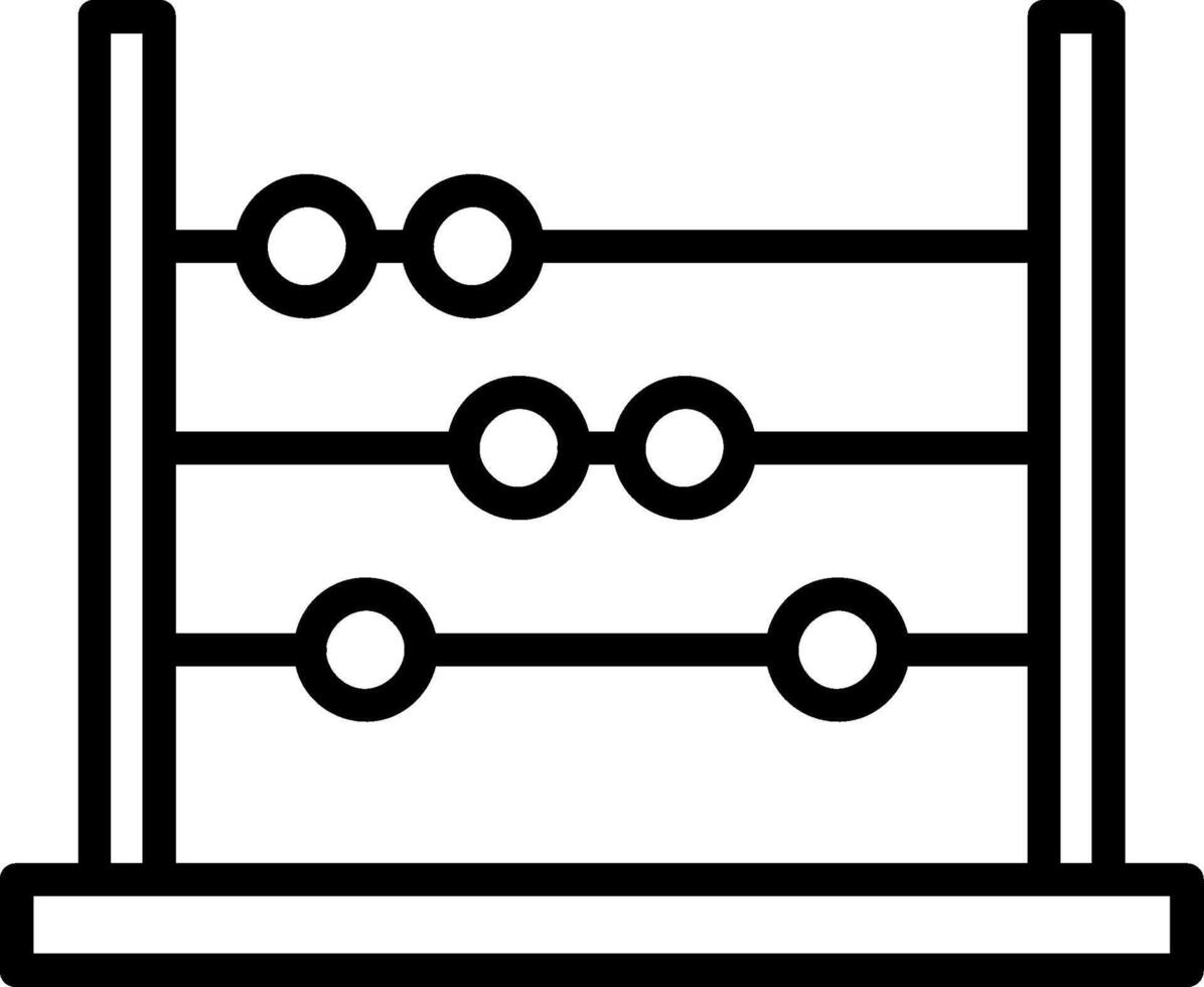 Abacus Line Icon vector