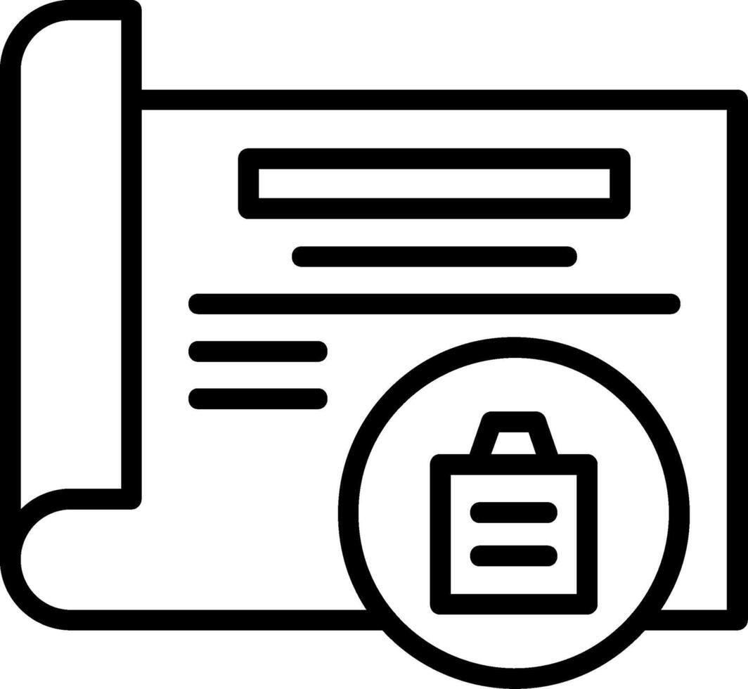 Paste Line Icon vector