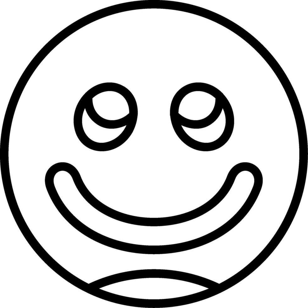Smiling Face with Smiling Line Icon vector