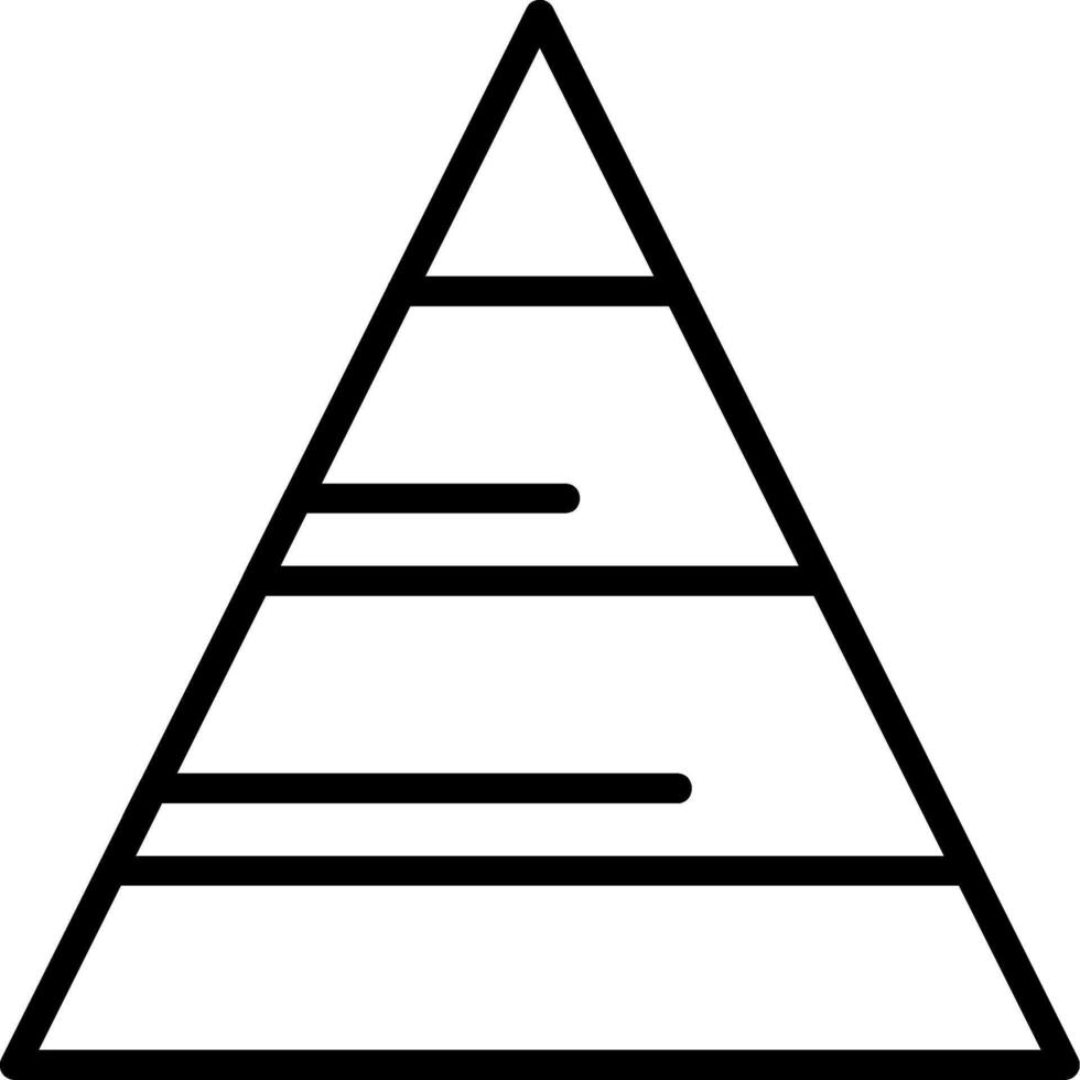 Pyramid Line Icon vector