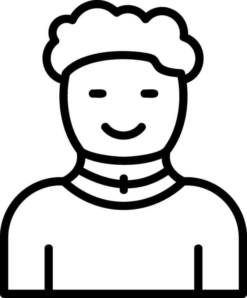 Broken Neck Line Icon vector