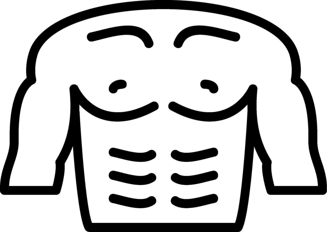 Chest Line Icon vector