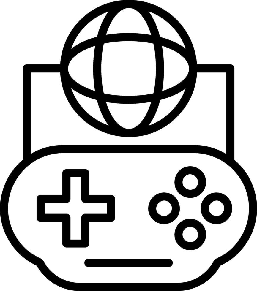 Global Gaming Line Icon vector