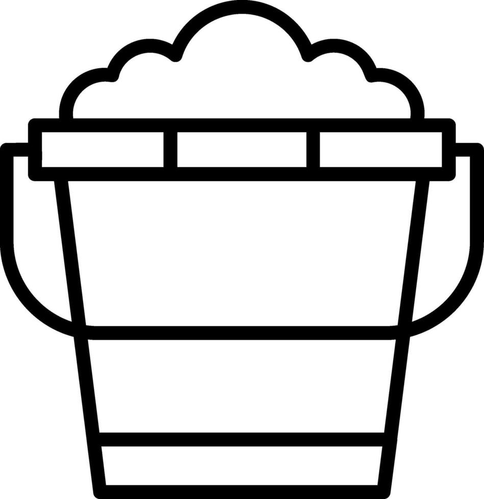 Sand Bucket Line Icon vector