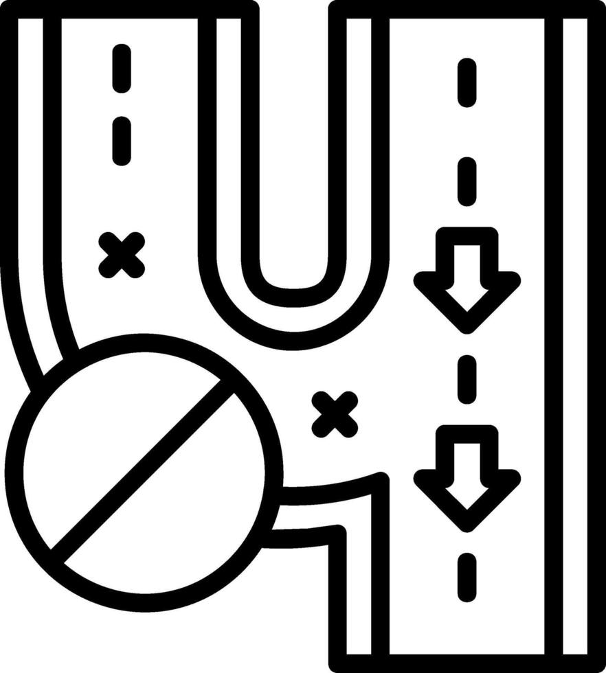 Sealed Road Line Icon vector