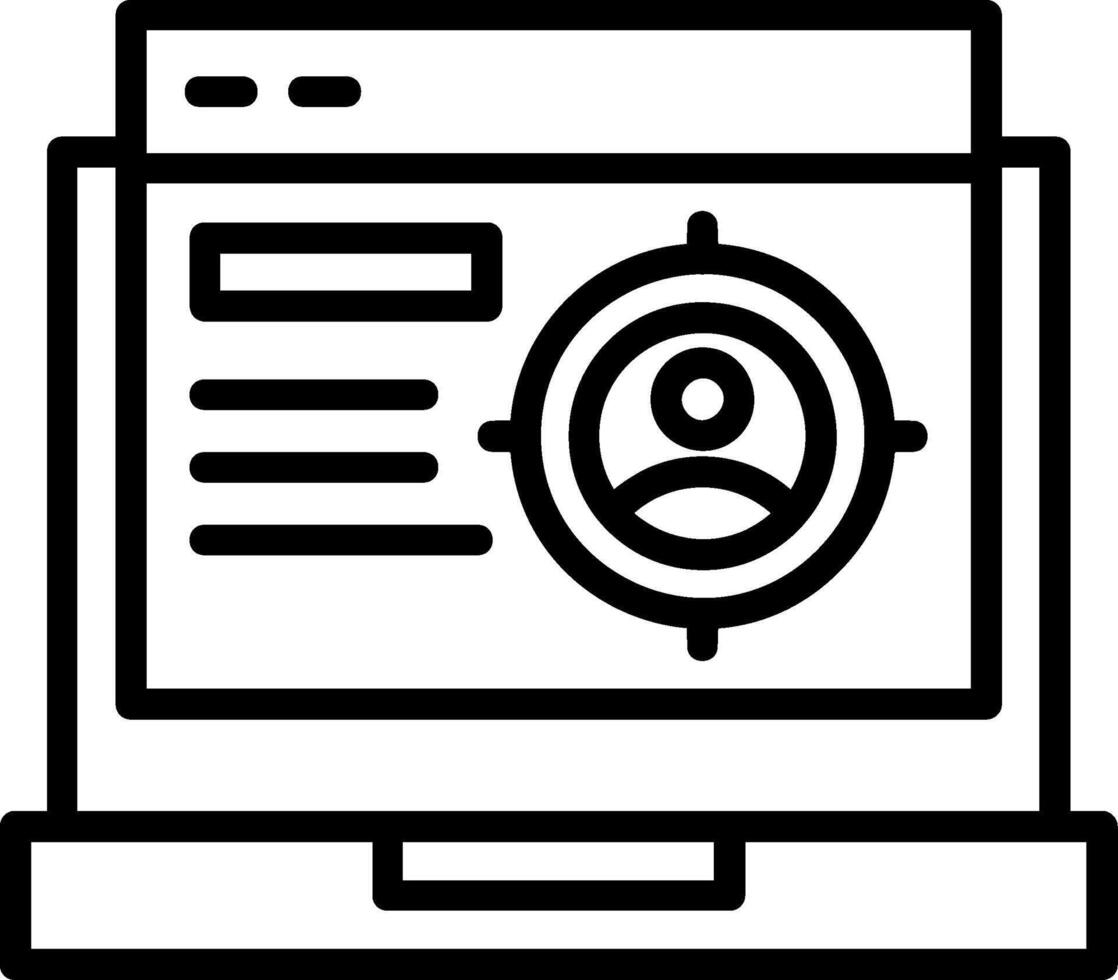 User Target Line Icon vector