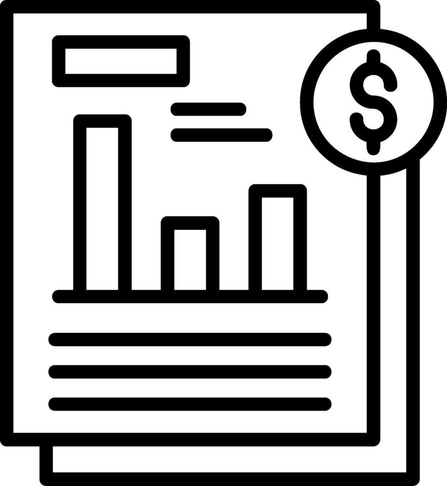 Marketing Budget Line Icon vector