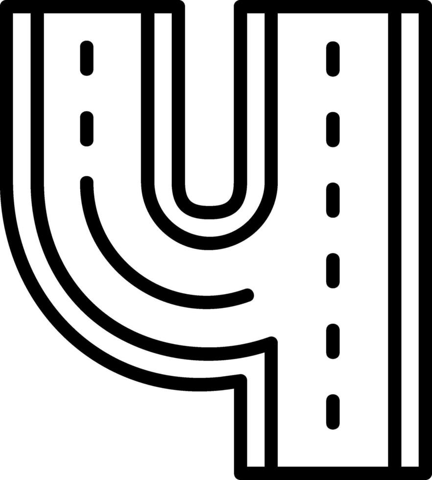 Road Ramps Line Icon vector
