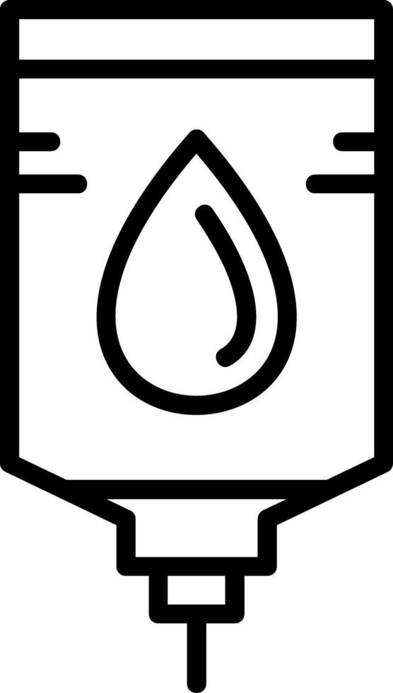 Blood Bag Line Icon vector