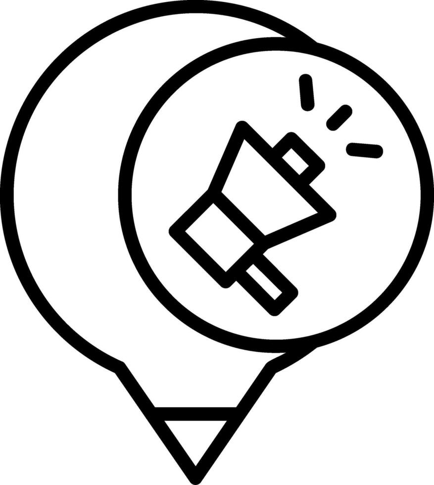 Location Line Icon vector