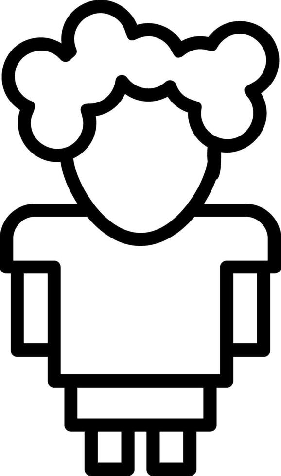 Doll Line Icon vector